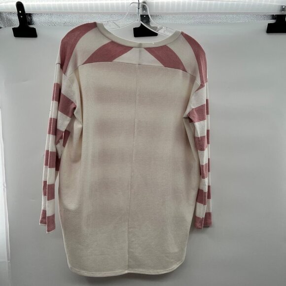 Wonderland by Orange Women's Striped Pullover Sweater Pink/Ivory Size Small - Picture 7 of 9